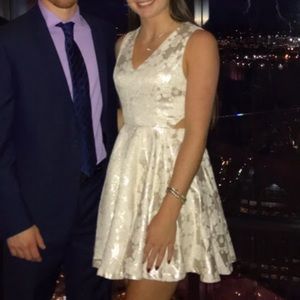 FRANCESCAS Semi Formal Shine Champagne Dress